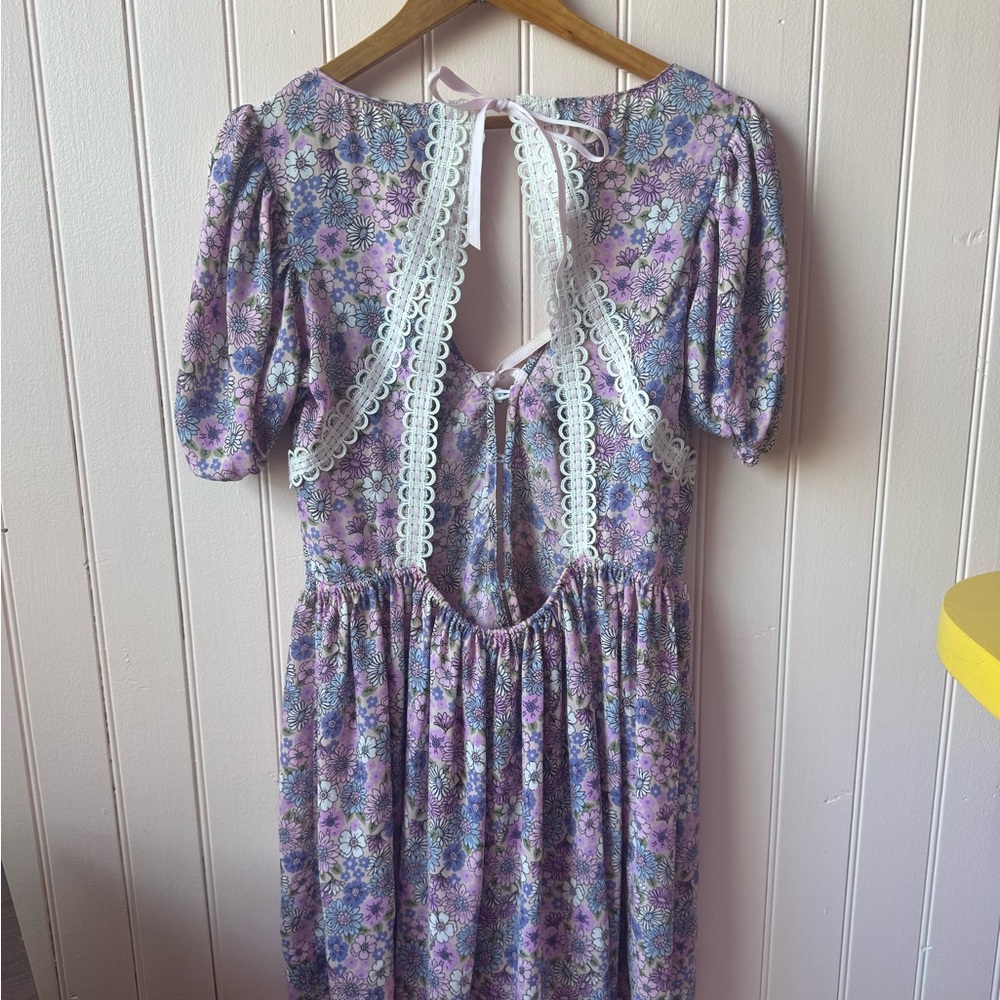 For Love Of Lemons Willow Floral Mini Dress - Picture 6 of 6